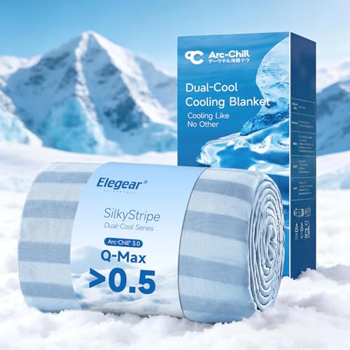 Image of Elegear Double-Sided Cooling Blanket Throw for Hot Sleepers, Arc-Chill 3.0