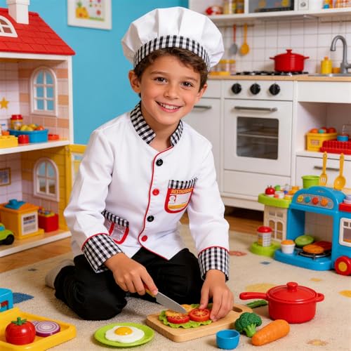 Disfraz infantil de chef KAKALVER para niñas 8-10 años miniatura 5