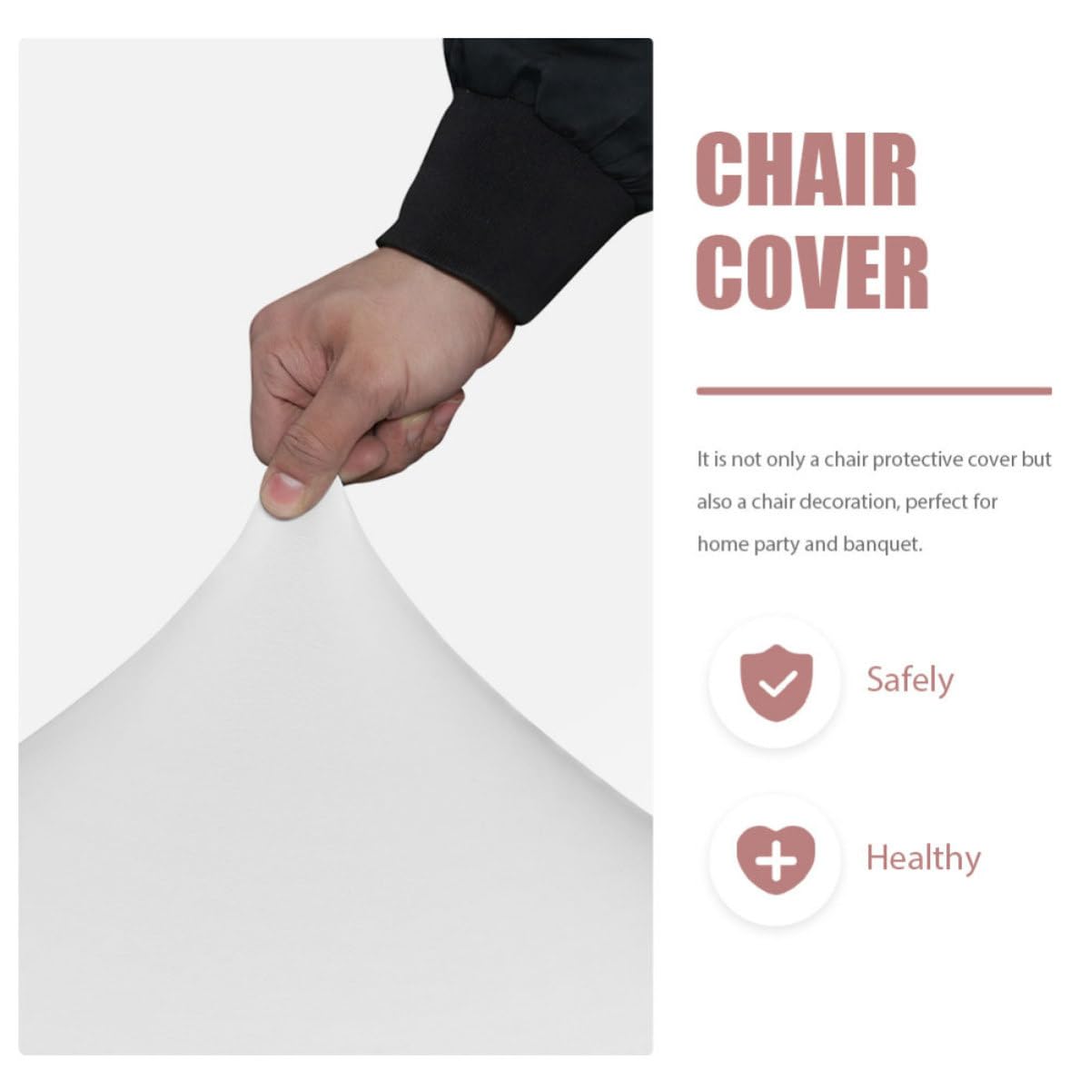 Mikinona Funda de Silla Elástica de PU, 4 Piezas en Color Blanco
