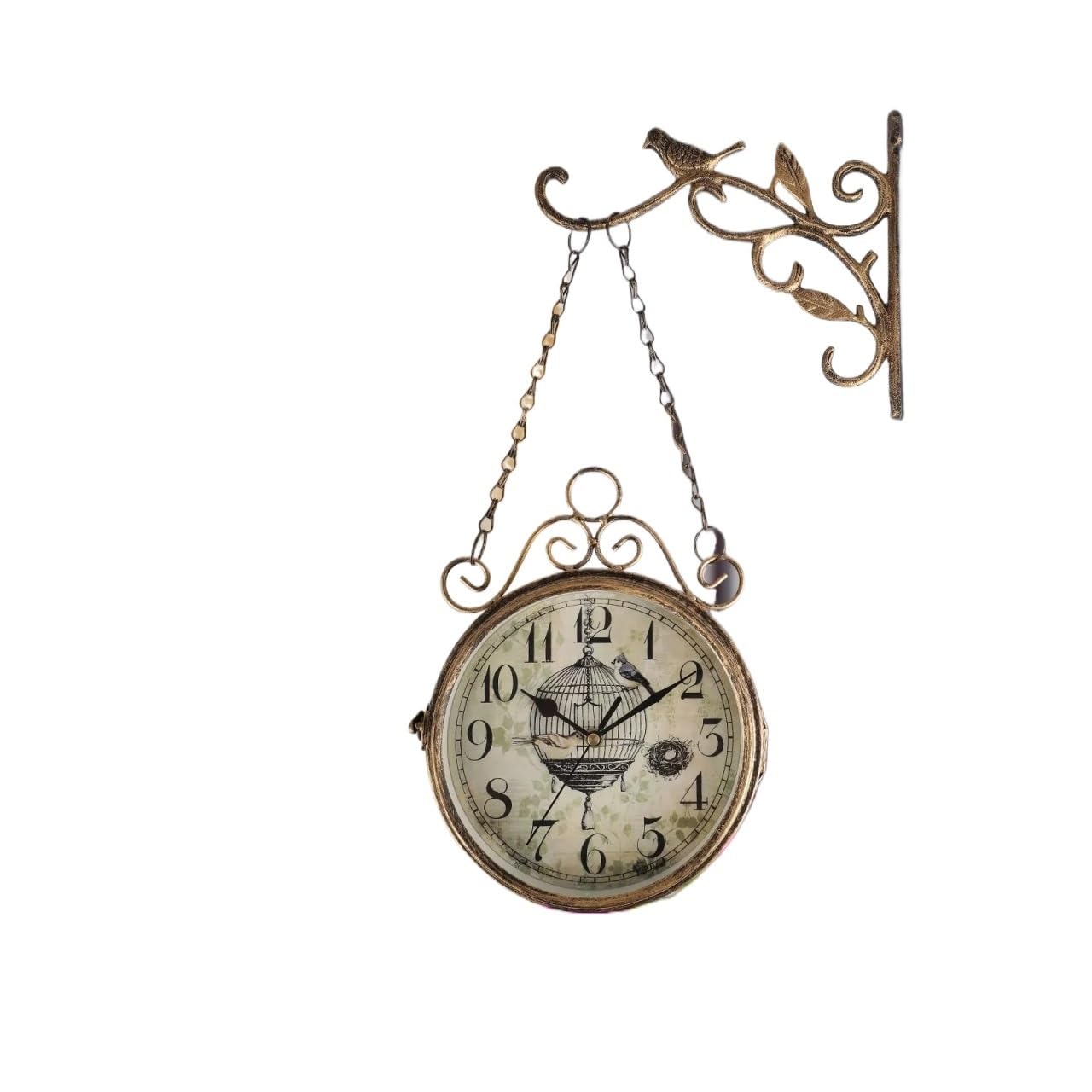 ZHSOAO Garden Clocks Outdoor Double Sided Clock for Patio, Pool, Garden