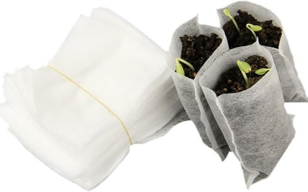 HJTT100Pcs Seed-Raising Bags Non-woven Fabrics Crop Cultivation Bags for Planting Seedlings, Vegetables, Fruits