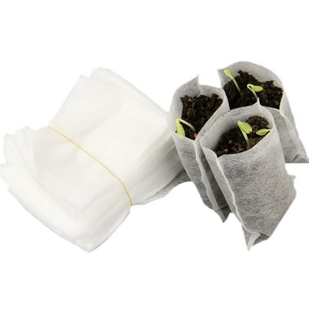 HJTT100Pcs Seed-Raising Bags Non-woven Fabrics Crop Cultivation Bags for Planting Seedlings, Vegetables, Fruits