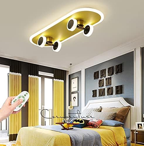 Plafonnier chambre à coucher enfant avec abat-jour acrylique et luminaire LED dimmable