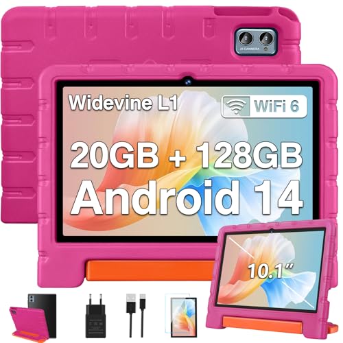 ZIOVO Tablette 10 Pouces Android 14 Tablette Enfants,20Go RAM+128Go ROM(TF 1To),Widevine L1,WiFi 6...