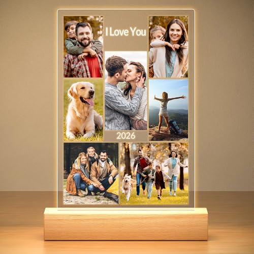 KoxSmar Custom Picture Frame, Custom Photo Frame, Personalized Picture Frames, Personalized Anniversary Birthday Gifts for Women Men Her Him Mom Dad Baby Kid Family Pet