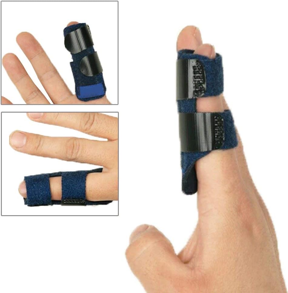 Finger Splint - Finger Straightening Brace Adjustable Built-in Aluminium Support Relieve Pain Finger Tendon Orthodontic Fracture Fixator Pain Relief for Medical Trigger Finger Treatment Splint Home