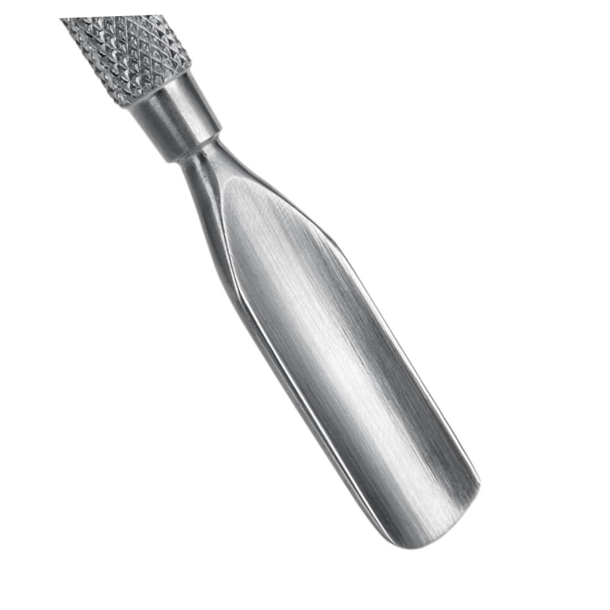 TOVINANNA 1Pc Stainless Steel Nail Cuticle Pusher Double End Dead Skin Exfoliating Cleaning Stick for Professional and Personal Manicure Use Ergonomic Design Durable Nail Care Tool