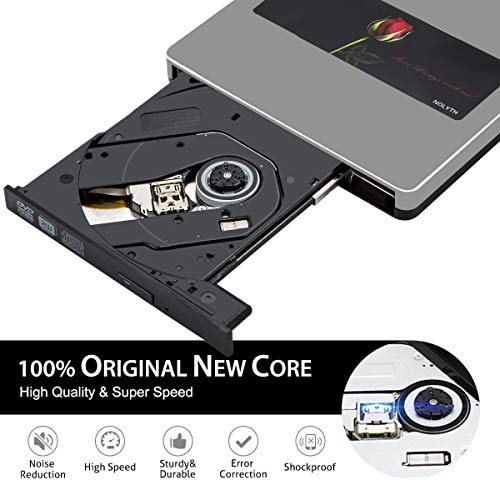 Nolyth External Cd Dvd Drvie Usb 3.0 Type-C Cd/Dvd Burner Portable Dvd Player For Laptop Disk Drive Cd Reader Optical Drive Cd Rom External Drive For Laptop Mac Pc Windows Macbook Apple Desktop #TOP3