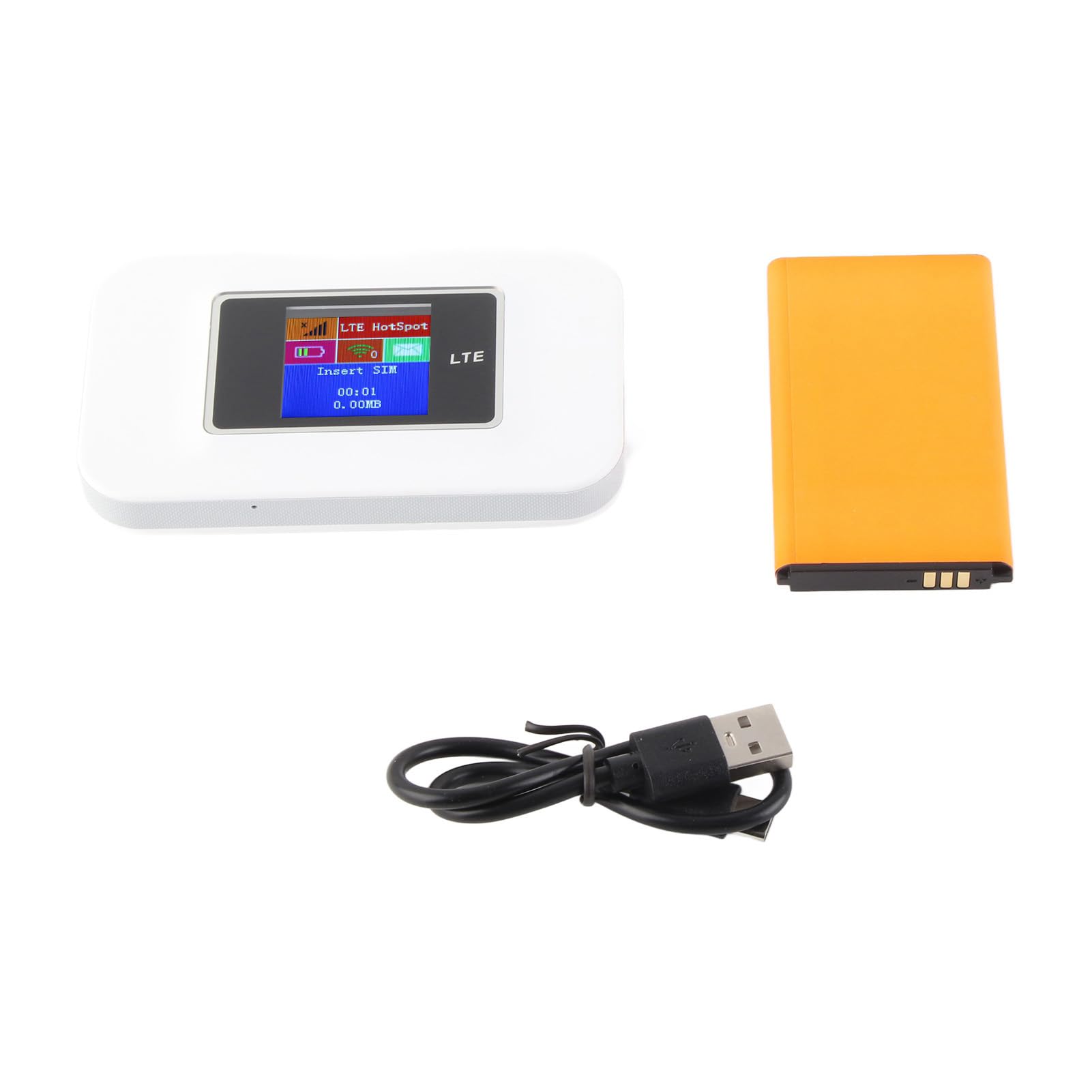 Asixxsix Dispositivo Hotspot Mobile, 10 Utenti Supportano Hotspot Wi-Fi Portatile, Wi-Fi da Viaggio con Slot per Scheda SIM Display a Colori per Viaggi in Ufficio a Casa