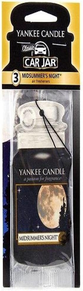 Paper Car Jar Hanging Air Freshener MidSummer's Night Scent - 3 Pack