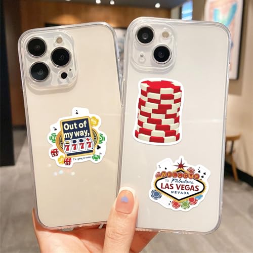 Image of 50Pcs Las Vegas Stickers, Cute Nevada Las Vegas City Waterproof Vinyl Laptops Decorative Decals, WLJIAO Kids Girls Water Bottles Luggage Journal Phone Guitar Party Gift Graffiti Sticker Pack