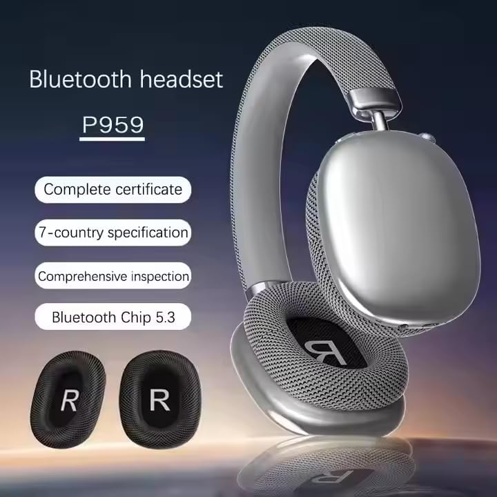 Wireless Bluetooth Headphones Active Noise Cancelling 42 Hours Playtime,Over-Ear Headphones with Microphones, HiFi Audio Adjustable for iPhone/Android(White) - Image 6