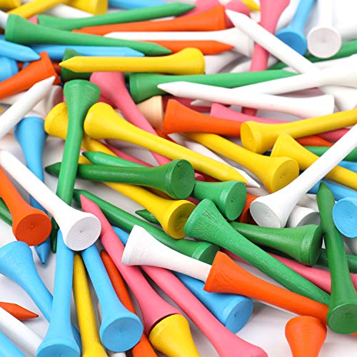 Faswin 200 unidades de tees de golf de madera, 2-1/8 pulgadas