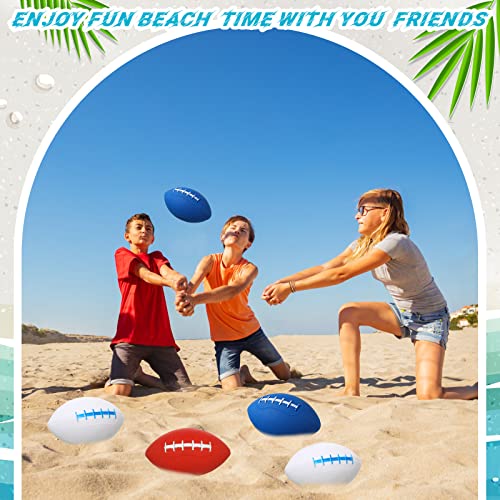 6 Pcs 7 Inch July 4Th Inflatable Football Independence Day Patriotic Football Usa Football Stress Ball Football Beach Balls With Pump For Summer Beach Pool Party Parade Throws Bulk, Red White Blue #TOP4