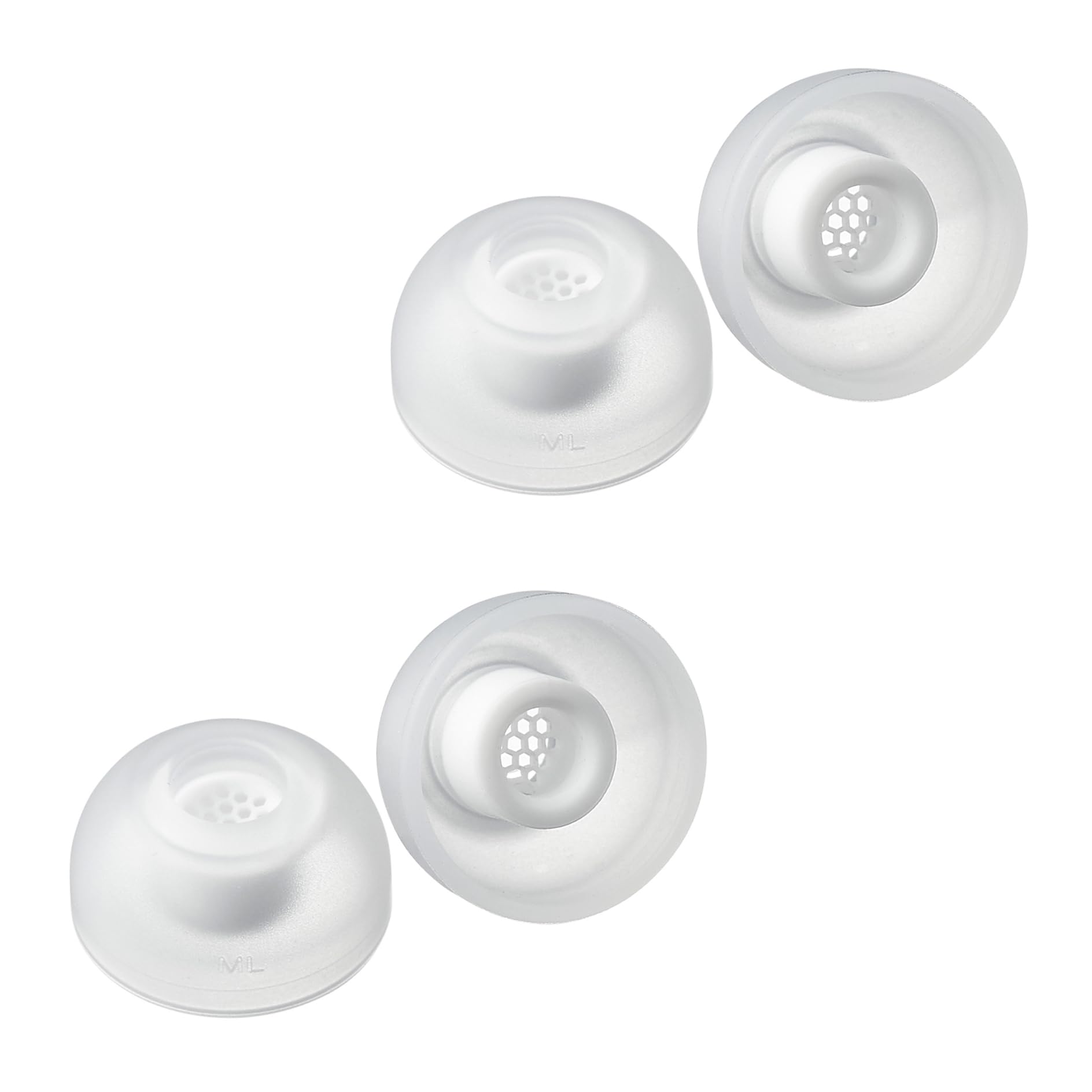 AZLA SednaEarfit MAX TWS 6 - Replacement Eartips for Wireless Headphones - Noise Reducing Silicone Earbuds - Tips Compatible with Sony, Samsung, Sennheiser and Devialet (White, ML)