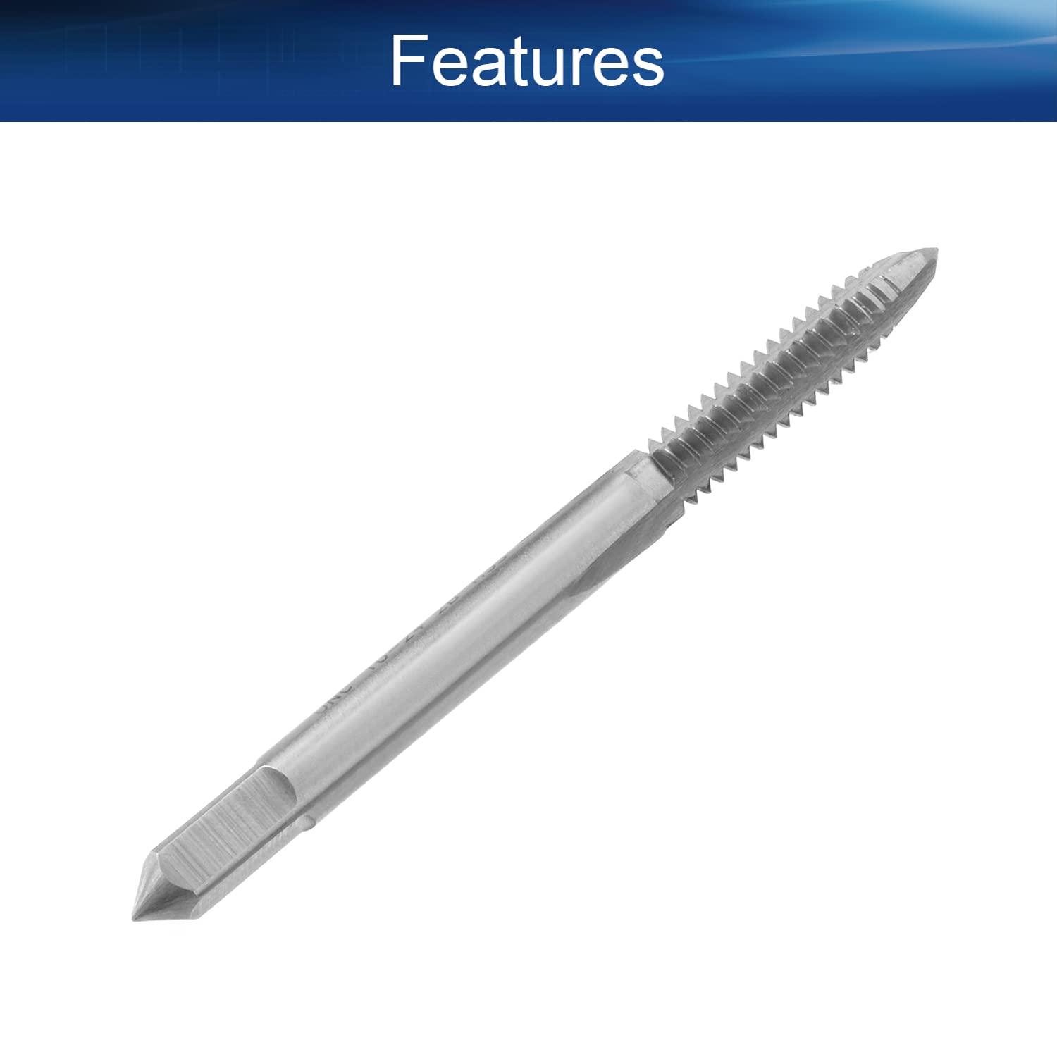 Auniwaig Machine Taps 10-24UNC Pitch Spiral Flute Tap Uncoated HSS for Tthreading Machine and Electric Drills 1PCS