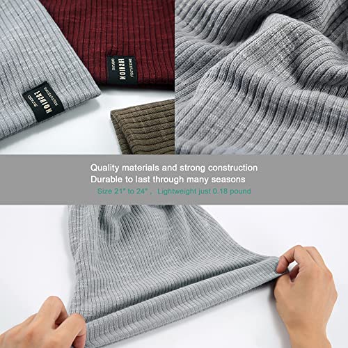 Trendy Stylish Beanie Of Quality Knit Fabric, Breathability & Elasticity Skull Cap Hat (23 Stripes Black) #TOP3