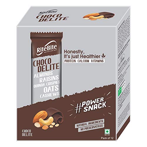 Image of RiteBite Choco Delite Bars (480 g, Pack of 12) & RiteBite Sports Bar 480g - Pack of 12