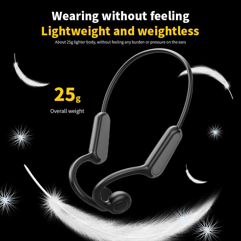 FYFIT Bone Conduction Headphones, Open Ear Wireless Bluetooth 5.4 Sports Headset with ENC Calling, IPX5 Waterproof, 25g Lightweight, Type-C Fast Charging for Running, Gym & Cycling - Image 4