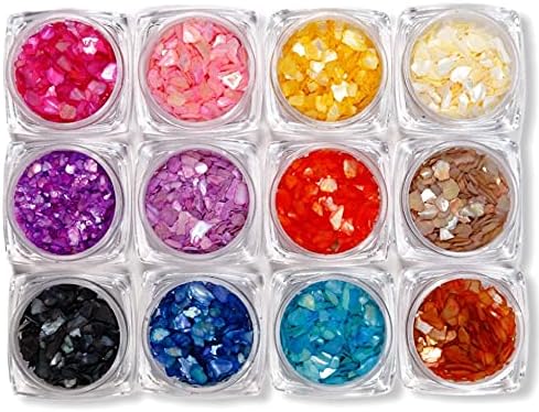 Amazon シェルストーン ナチュラルカラー 細かいタイプ 12カラーセット ネイルアート Nail Riche ネイルリシェ Nail Riche ネイルリシェ シェル 通販