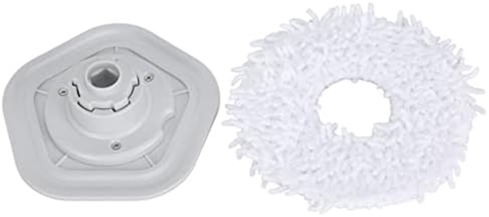 Mthxzy Robot Mop Replacement Pad Vacuum Cleaner Rag Accessories with Abs Rotating Tray Replacement Spare Part, for Sweeper Robot Maintenance 1