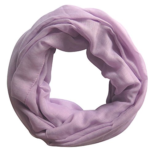 Lina & Lily Solid Color Plain Women's Infinity Loop Scarf Lightweight