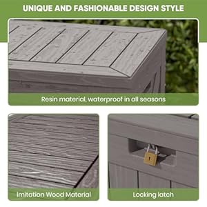 Patiowell120gallonlargedeckboxoutdoorlockablestorageboxforgardeningtoolswaterproofdeckboxforpatiofurniturebrown Urban Country Home Decor Patiowell 120 gallon large deck box outdoor lockable storage box for gardening tools waterproof deck box for patio furniture brown urban country home decor