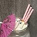 Outside the Box Papers Pink and Navy Blue Chevron and Dot Paper Straws 7.75 Inches 100 Pack Pink, Navy Blue, White