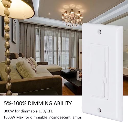 Chxico 0-10V Led Dimmer Switch For 0-10V Dimmable Led Lights, Single-Pole Or 3-Way Slide Dimmer With Wallplate, Etl Listed,Decorator 0-10V Dimmer #TOP5