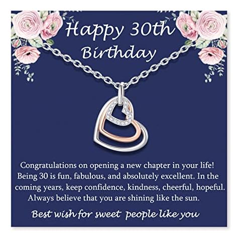 Aunis 30th Birthday Gifts for Women, 30th Birthday Gifts for Her, 30 Year Old Birthday Necklace Jewellery Presents for Women Friend Daughter Ladies Cover