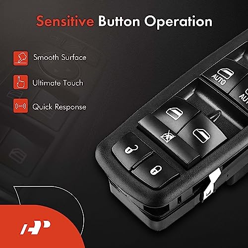 A-Premium Master Power Window Switch - Front Left - Compatible With Chrysler 200 2015-2017, 300 2011-2012 & Dodge Charger 2011-2014 & Ram 1500 2016 - Replace# 68139805Ab, 68231805Aa, 56046823Ae #TOP4