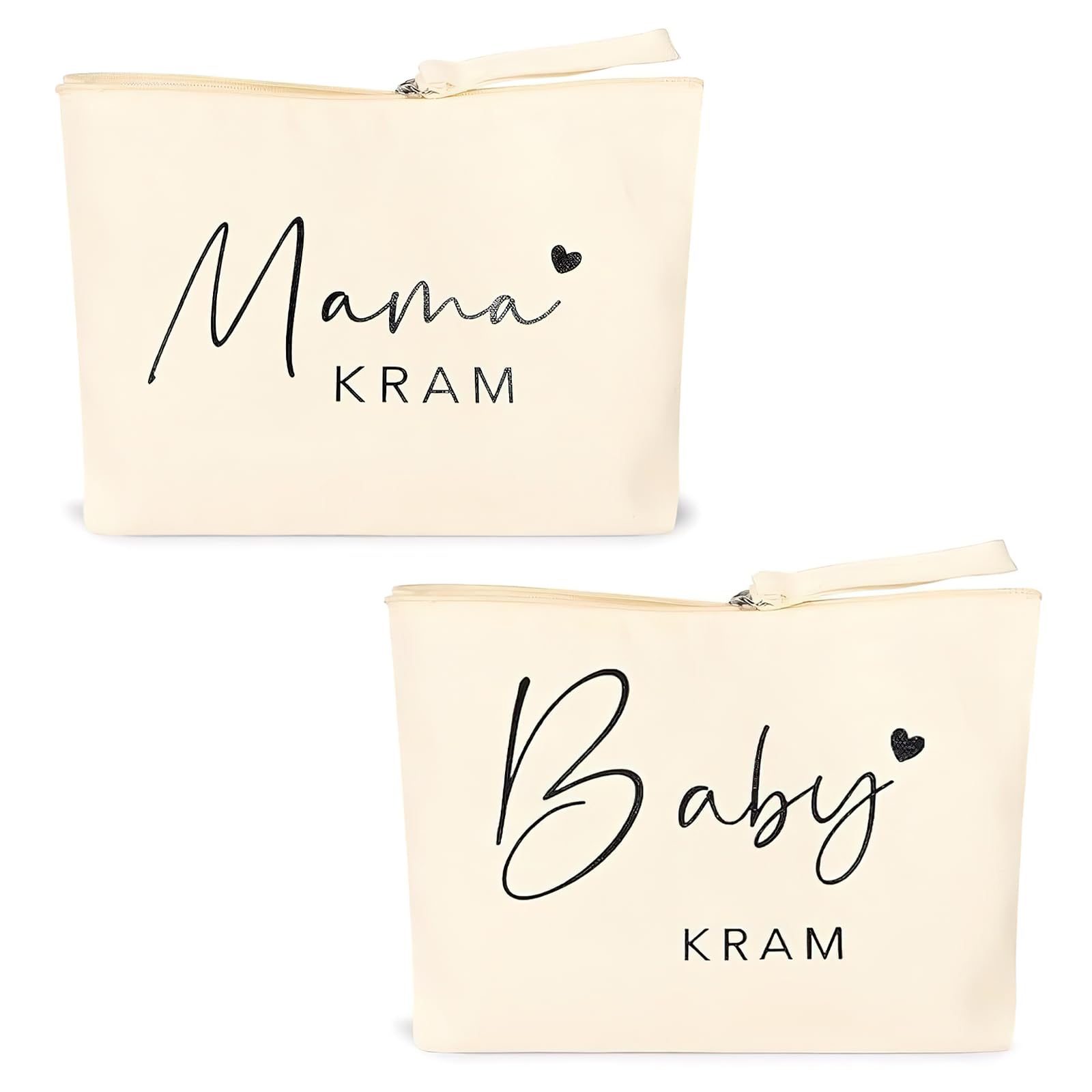 2 Stück Geschenke für Mama zur Geburt Baby Kram Kosmetiktasche Bag Erstes Mal Make-up Tasche Neue Mutter Geschenke für Frauen Kosmetiktasche Bag für werdende Mama Babyparty Geschenke
