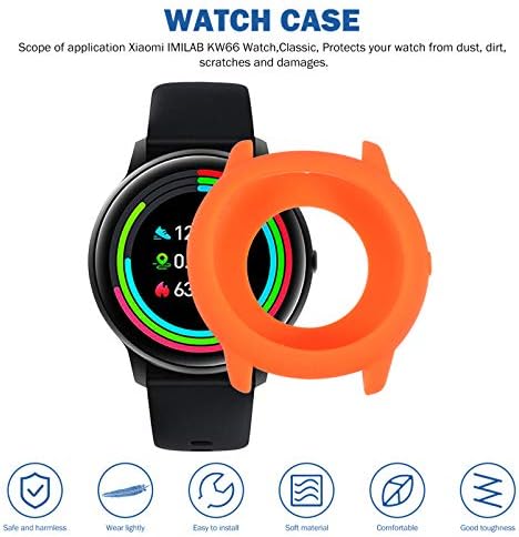 Amazon.com: ibasenice caso para Xiaomi IMILAB KW66 reloj protector de  pantalla silicona cubierta protectora completa resistente a los arañazos  defensa borde compatible para xiaomi, naranja/fiesta de bloques : Ropa,  Zapatos y Joyería