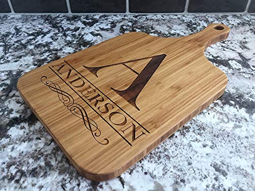 Personalized Bamboo Cutting Board - Anderson Design - Chopping Wood Boards For Kitchen, Chopping Meat, Vegetables, Fruits, Cheese - Thumbnail 3