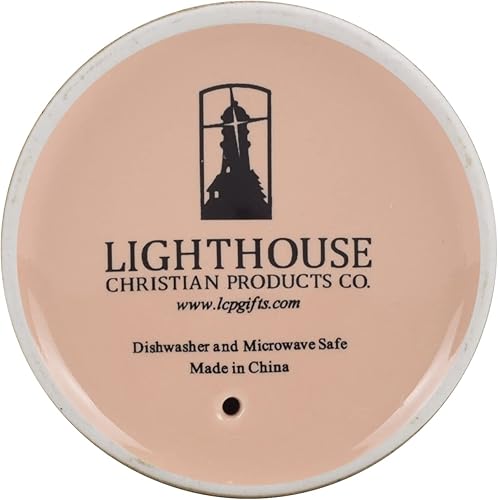 Miniatura 5 de Lighthouse Christian Products Loved - Vaso de viaje de cerámica con textura sumergida de 12 onzas, color rosa rubor