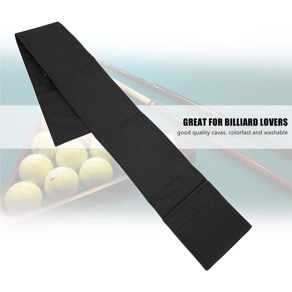 Sac De Queue De Billard + 2 Embouts Vissés – Pour 1/2 Queue – Taille 80x9 Cm – Toile Et Cuir – Bandeoulière Réglable