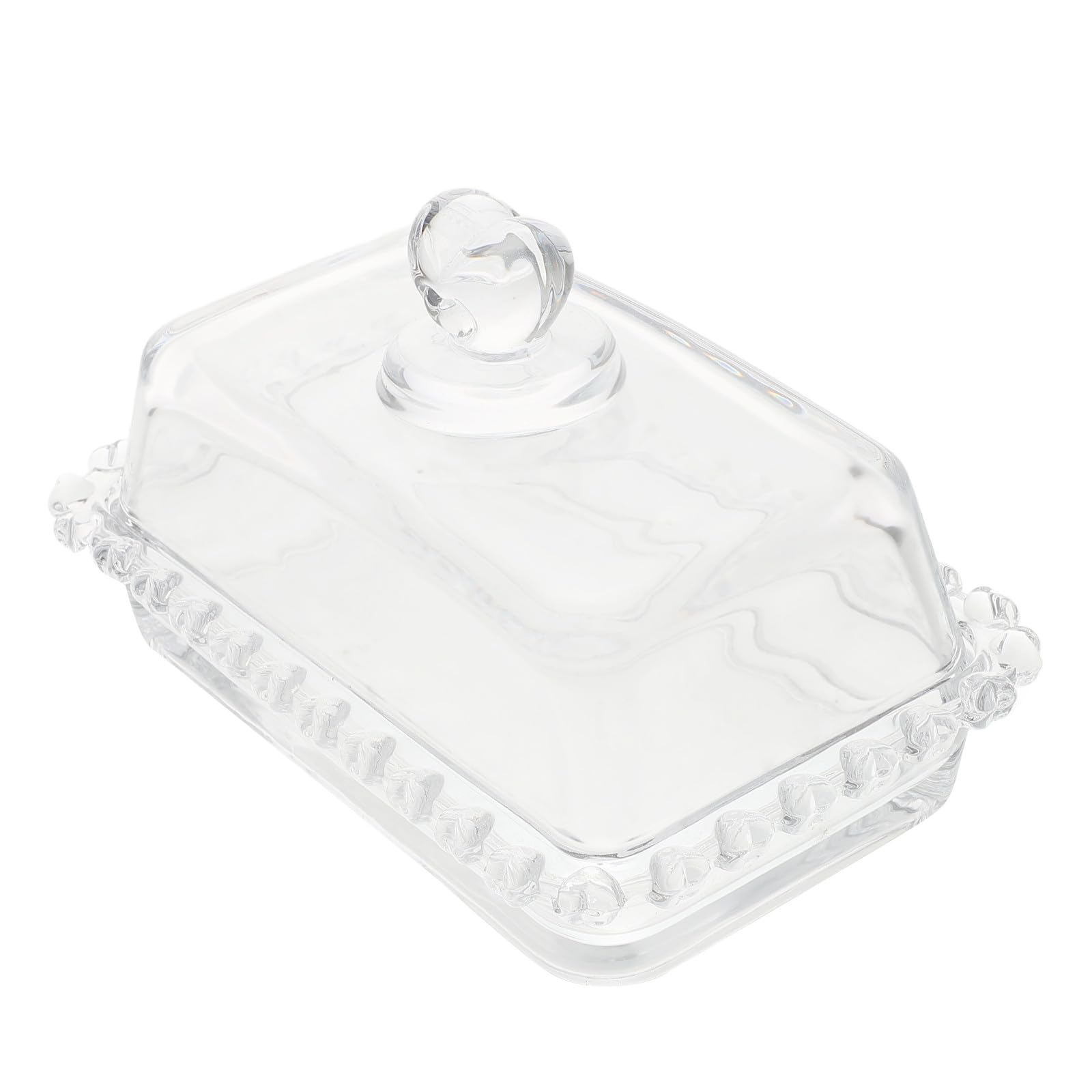 Verre Beurrier avec Couvercle et Dôme pour Desserts et Snacks