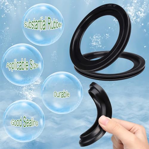 Image of 6Pcs RV Toilet Seal Kit Include 2 Flush Ball Gaskets＆4 Gloves,Flush Ball Seal Replacement 385311658 for Dometic 300 /310 /320, Leakproof Toilet Seals Parts, RV Camping Trailer Accessories