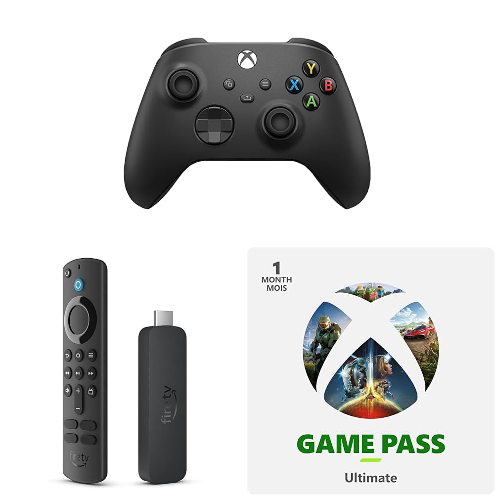 Amazon Fire TV Stick 4K MAX + Carbon Black Xbox Core Wireless