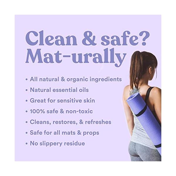 ASUTRA-Natural-Organic-Yoga-Mat-Cleaner-Peaceful-Lavender-Aroma-4-fl-oz-Safe-for-All-Mats-No-Slippery-Residue-Cleans-Restores-Refreshes-Comes-w-Microfiber-Cleaning-Towel ASUTRA Natural & Organic Yoga Mat Cleaner (Peaceful Lavender Aroma), 4 fl oz | Safe for All Mats & No Slippery Residue | Cleans, Restores, Refreshes | Comes w/ Microfiber Cleaning Towel