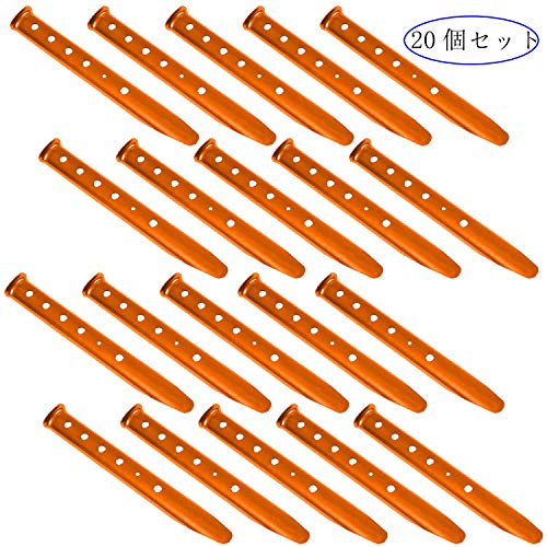 TIKALON キャンプ 雪ペグ U字ペグ 杭 テント タープ 雪 砂用 アルミ合金 テント 登山 ビーチ 海岸 バックパック旅行 ハイキング用 長さ31cm 収納バッグ付き(20個セット) 8枚目