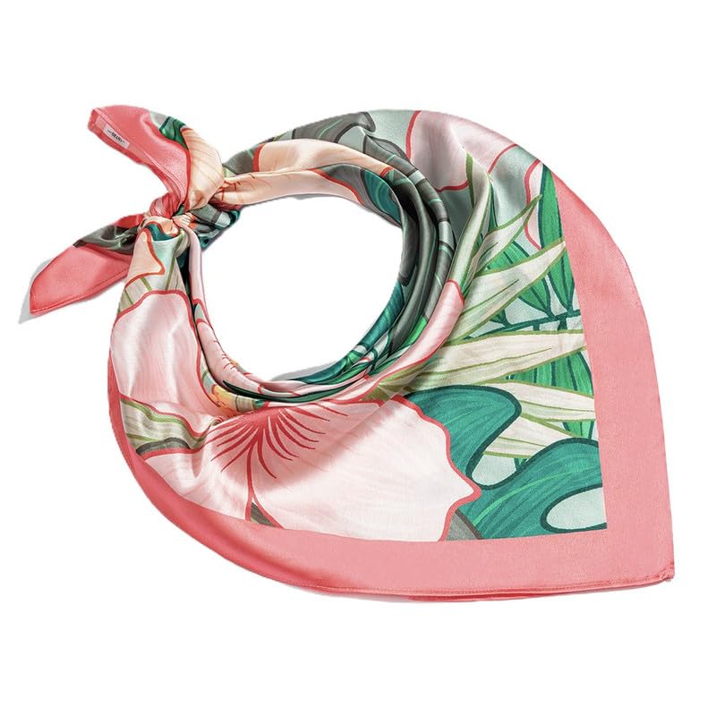 Image of Hair Drama Co. Elastic Bandana Head Scarf for Women | Silk Satin Head Wrap Bandana Scarves | Boho Style Statement Headband Stylish Design | All Day Wear Scarves | Hair Scarf Accessories