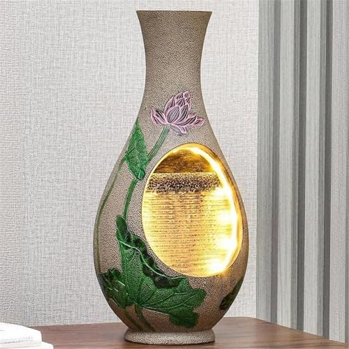 Fuente de agua circular para decoración de escritorio en cascada 5