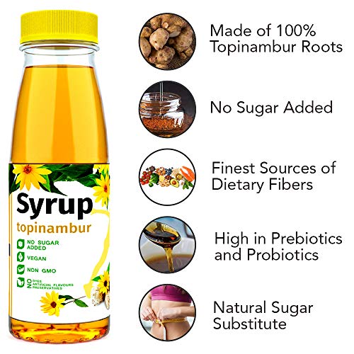 ISOP Pure Topinambur Syrup - Non Sugar Natural Sweetener - Jerusalem Artichoke Syrup - Inulin Supply - Vegan