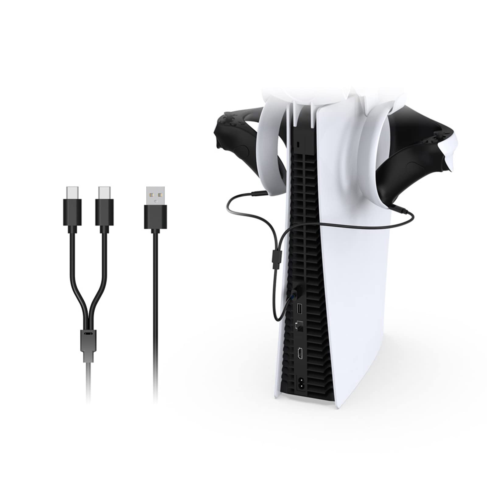 Labstandard Câble de charge USB, adapté pour manette PS5 Vr2 de jeu - Cordon de charge sans fil - Station d'accueil