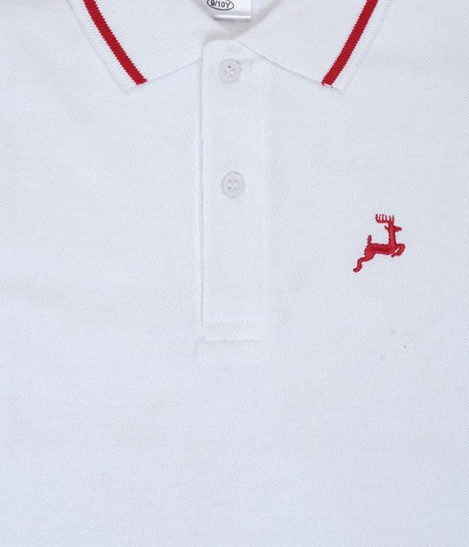 Image of Cloth Theory Boys Cotton Polo T-Shirt for Kids Regular Fit Half Sleeve Casual Summer Polo Neck T-Shirt