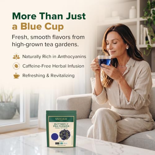Image of VAHDAM Butterfly Pea Flower Tea(1.76oz |100+ Cups) High Quality Loose Tea
