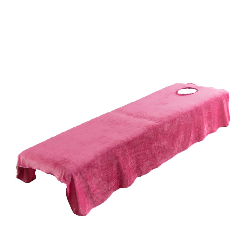 Perfk 2PCS Salon De Beauté Drap De Lit Nappe De Lit De Massage Doux Respirant Couverture De Lit pour Salons De Beauté, Massages Spa, Hôpitaux, Camel + Rose