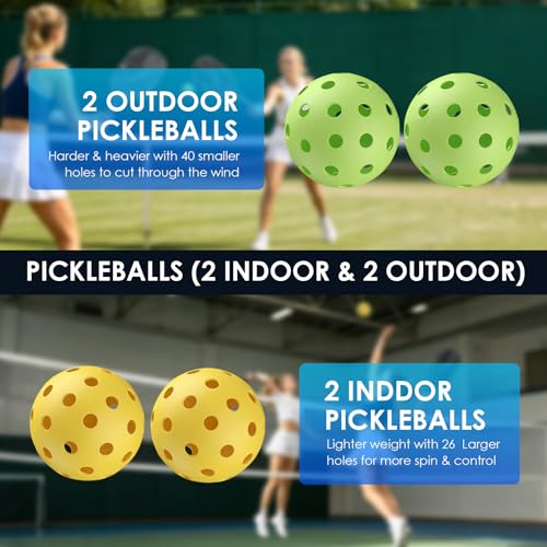 PKZPULSE Pickleball Paddles Set – 2 Paddles, 4 Standard Balls, Portable Bag – for Casual Play & Family Fun - image 7