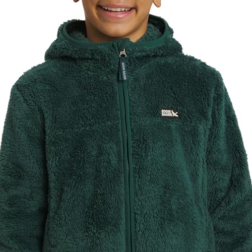 Image of Eddie Bauer Girls' Quest Plush High Pile Faux Sherpa Hooded Jacket